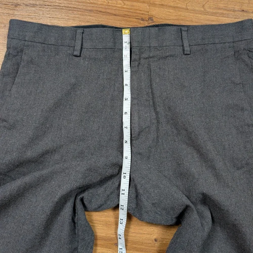 J.Crew Ludlow Dress Pants Mens 34x30(27) Gray Slim Fit Moon British Wool Blend